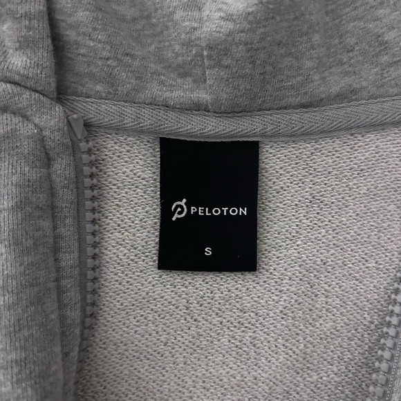 Peloton Gray Zip Up Hooded Sweatshirt Jacket Size Small - Picture 6 of 10